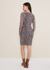 Serena Jersey Floral Midi Dress - Multi-Coloured