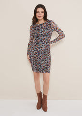 Serena Jersey Floral Midi Dress - Multi-Coloured