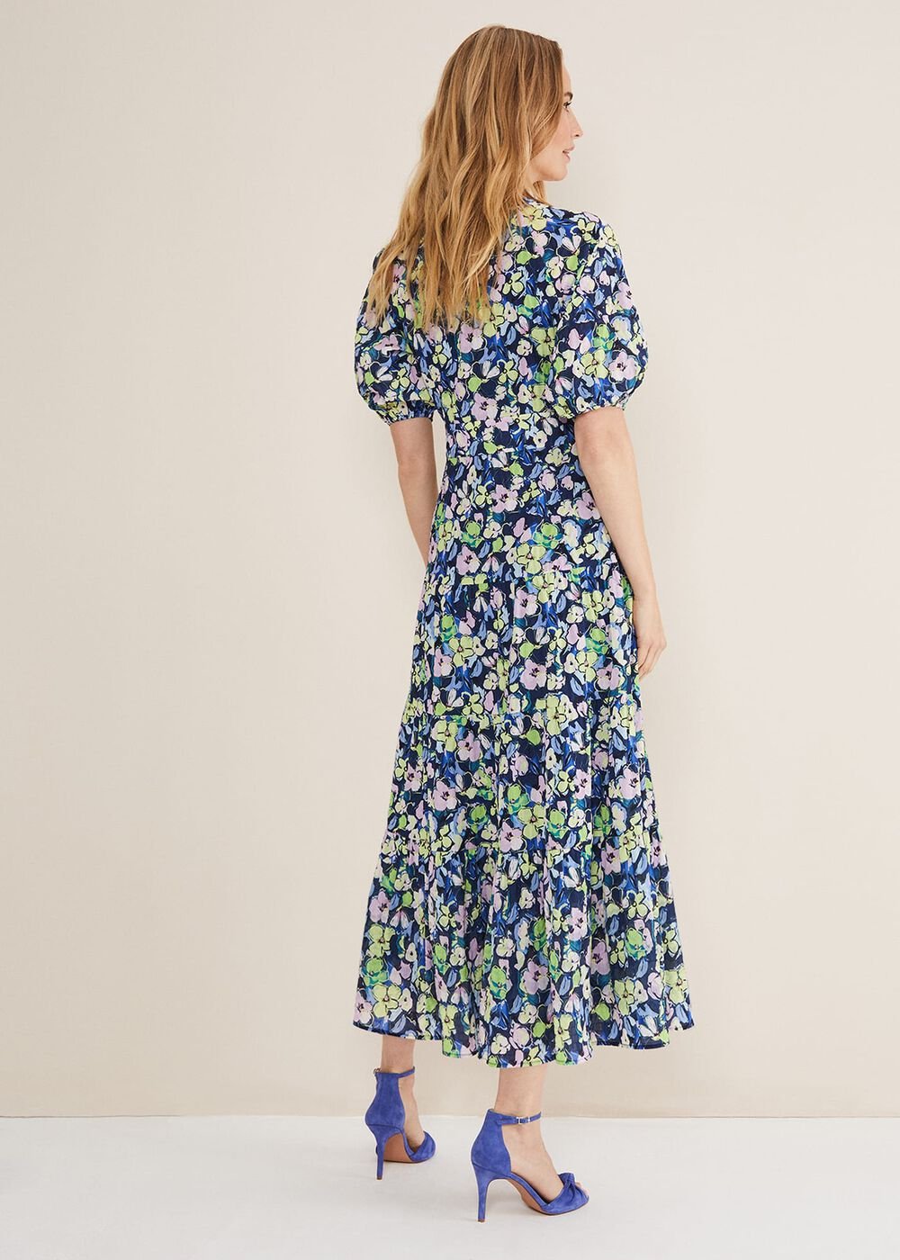 Morven Floral Maxi Dress - Navy/Multi