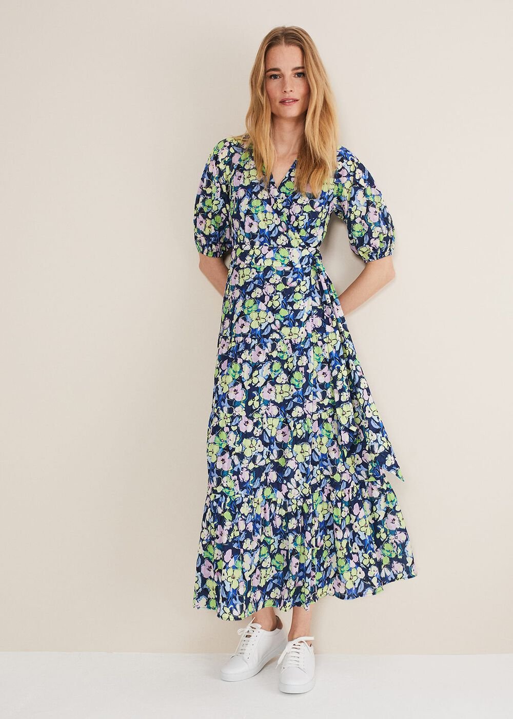 Morven Floral Maxi Dress - Navy/Multi