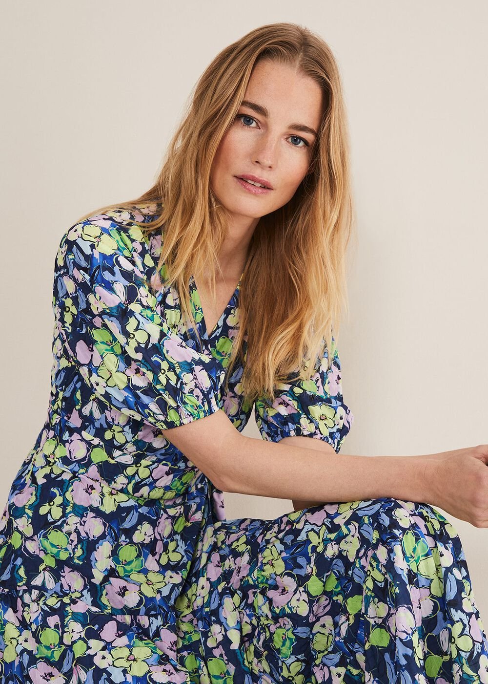 Morven Floral Maxi Dress - Navy/Multi