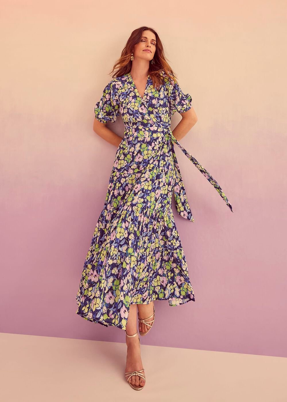 Morven Floral Maxi Dress - Navy/Multi