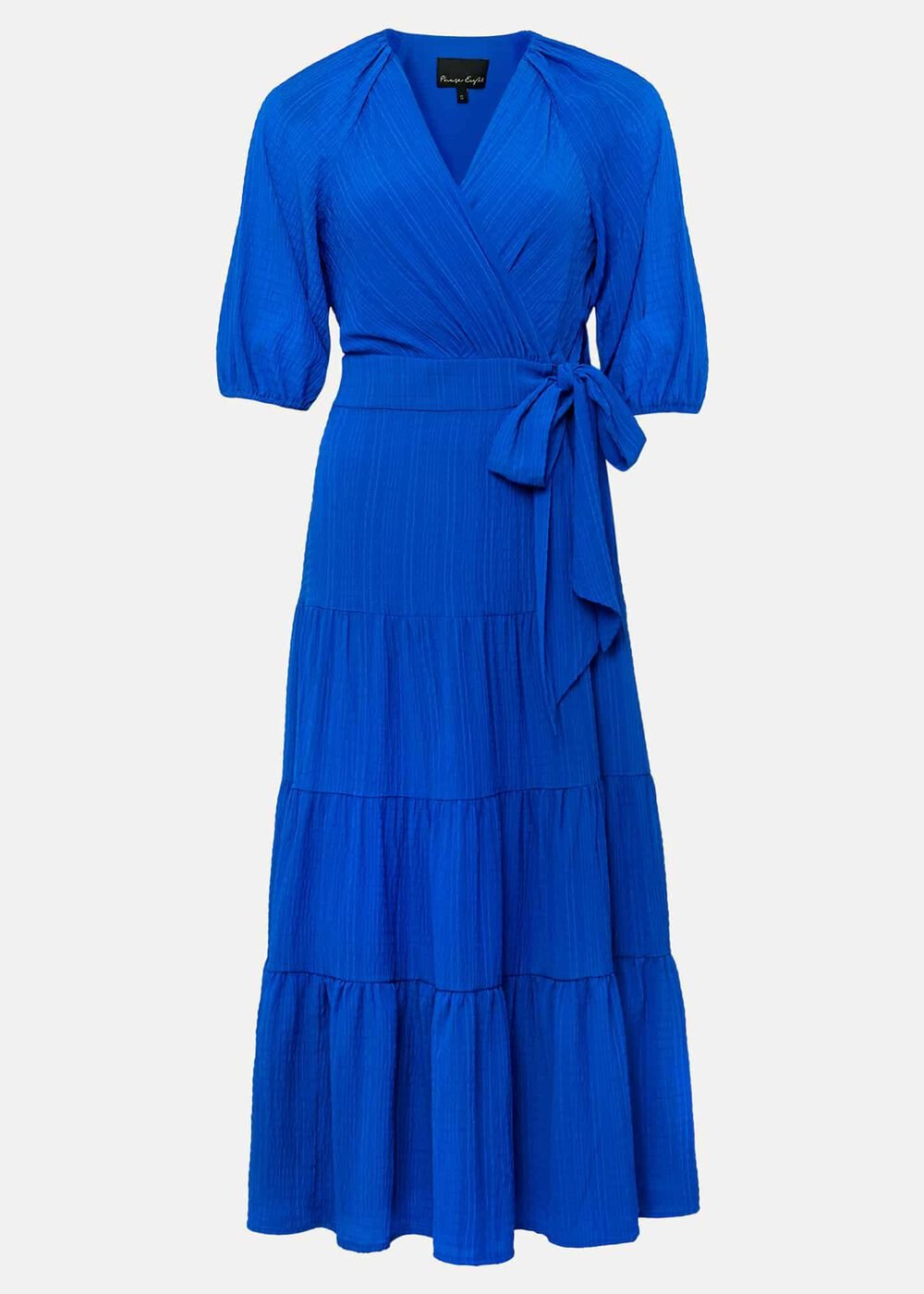 Morven Blue Wrap Midi Dress - Cobalt