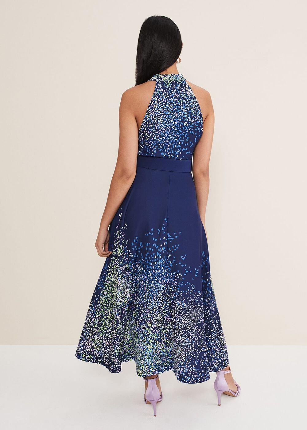 Petite Clea Ditsy Midi Dress - French Navy / Multi