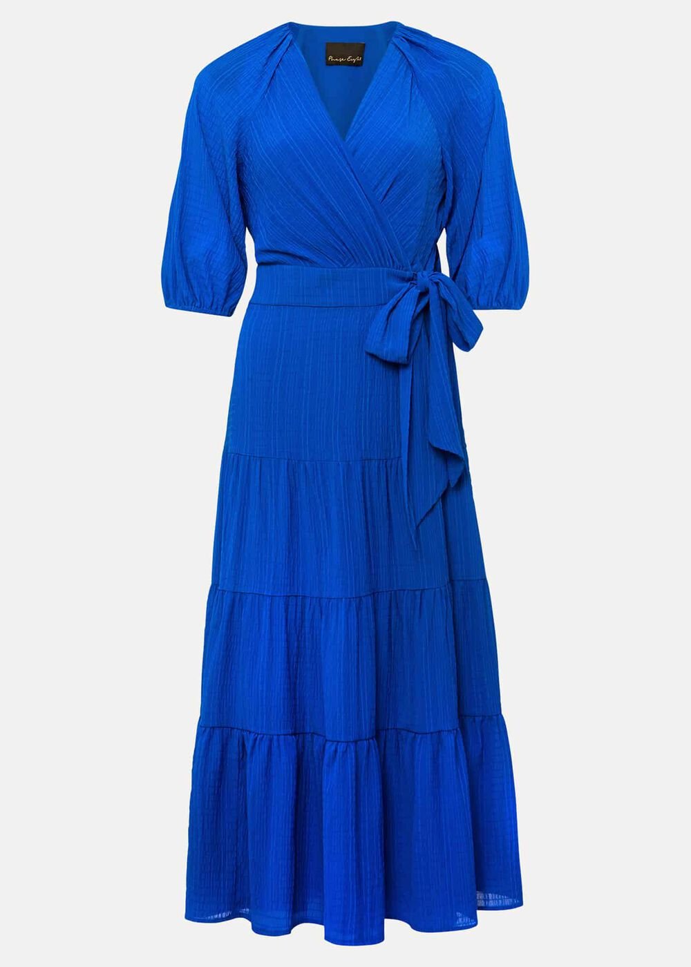 Petite Morven Blue Wrap Midi Dress - Cobalt