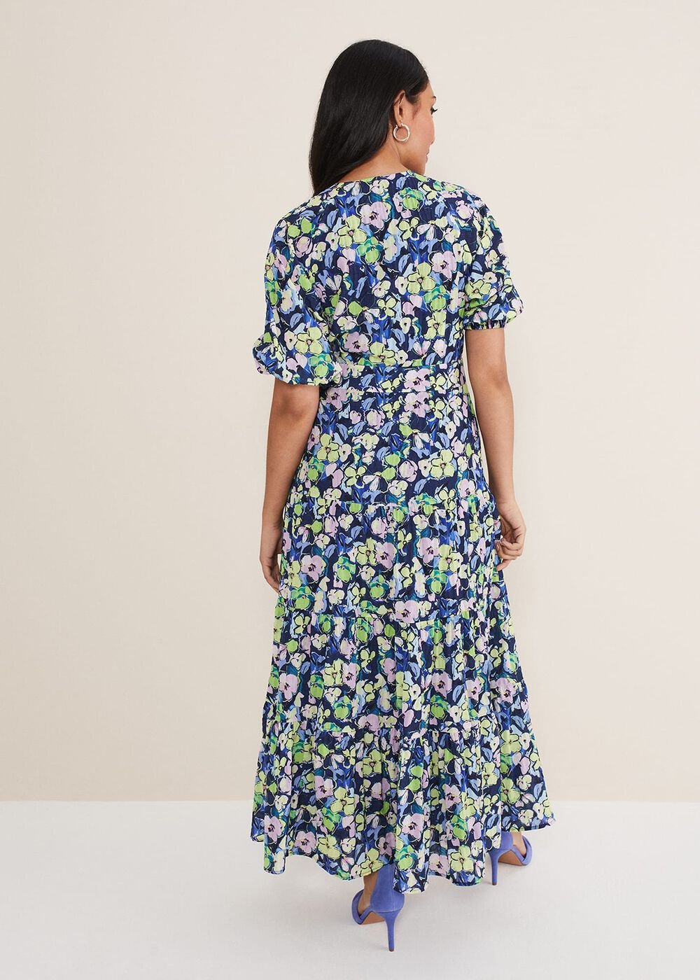 Petite Morven Maxi Dress - Navy/Multi