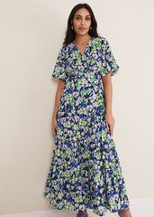 Petite Morven Maxi Dress - Navy/Multi