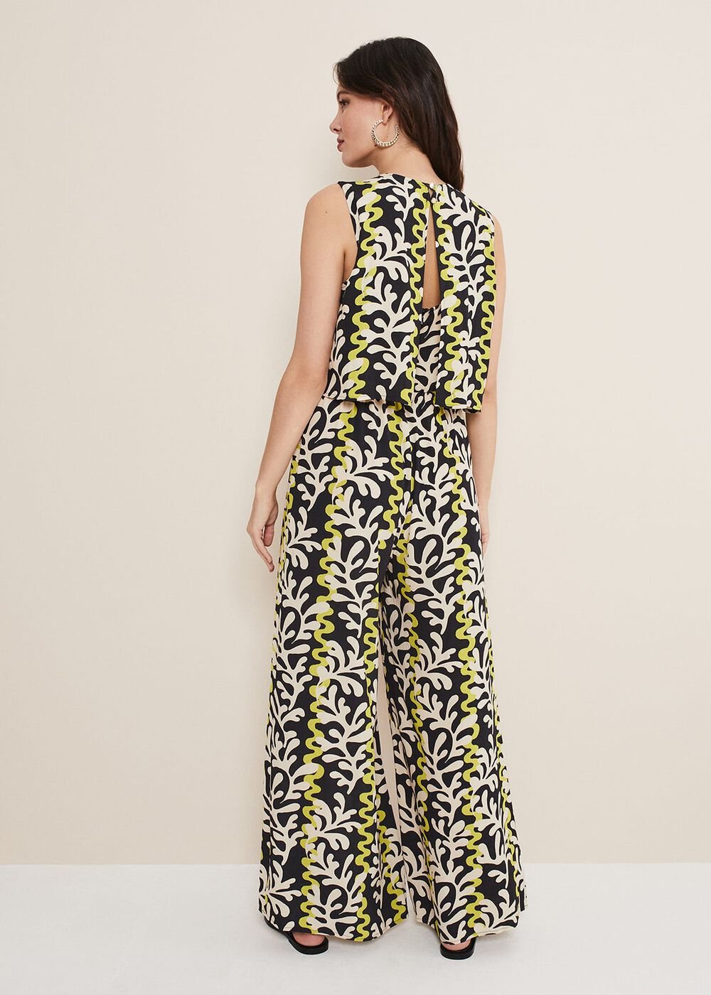 Aubrey Striped Wide Leg Jumpsuit - Olive/Black