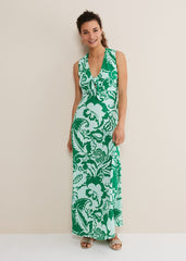 Asiya Paisley Jersey Maxi Dress - Teal
