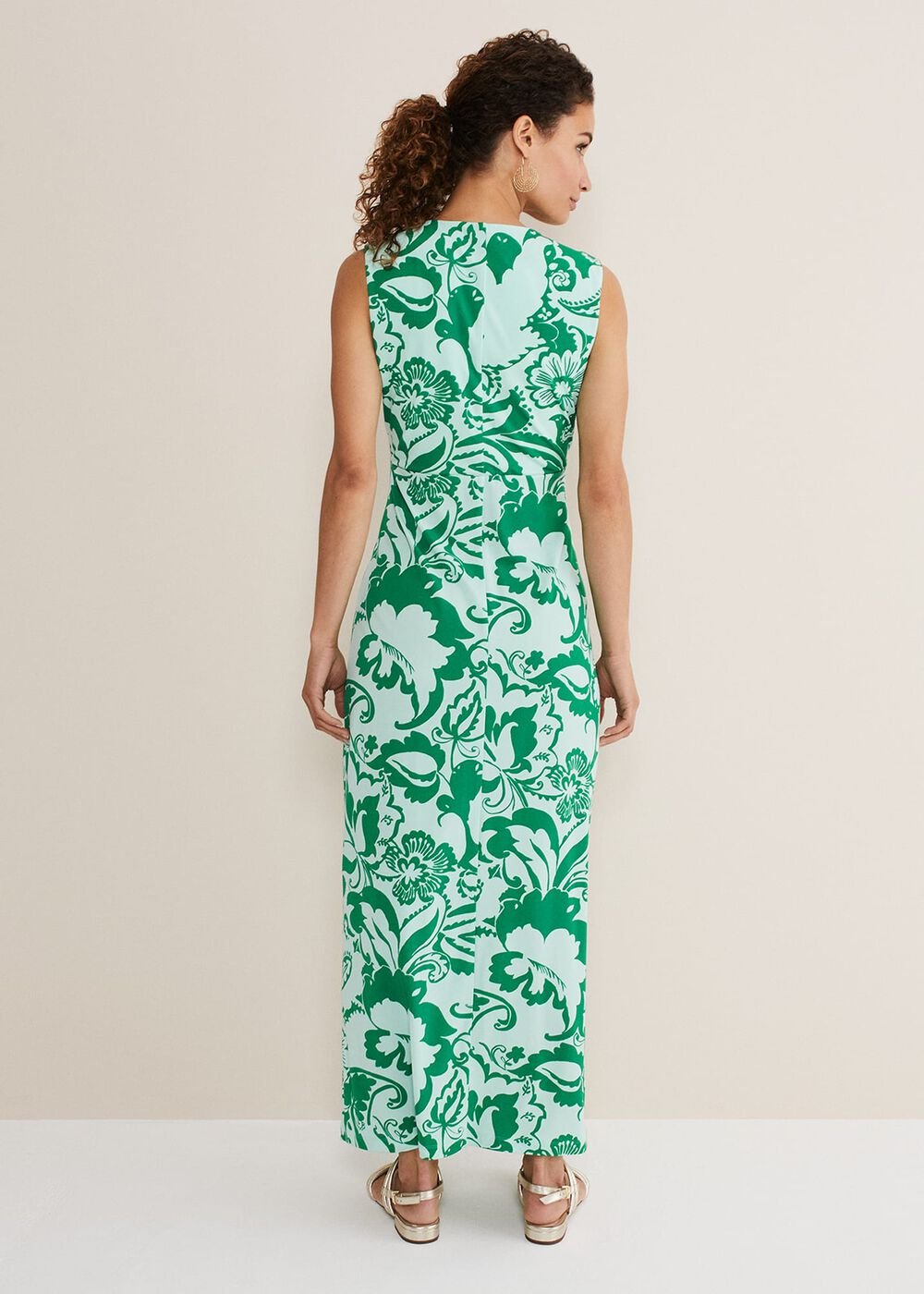 Asiya Paisley Jersey Maxi Dress - Teal