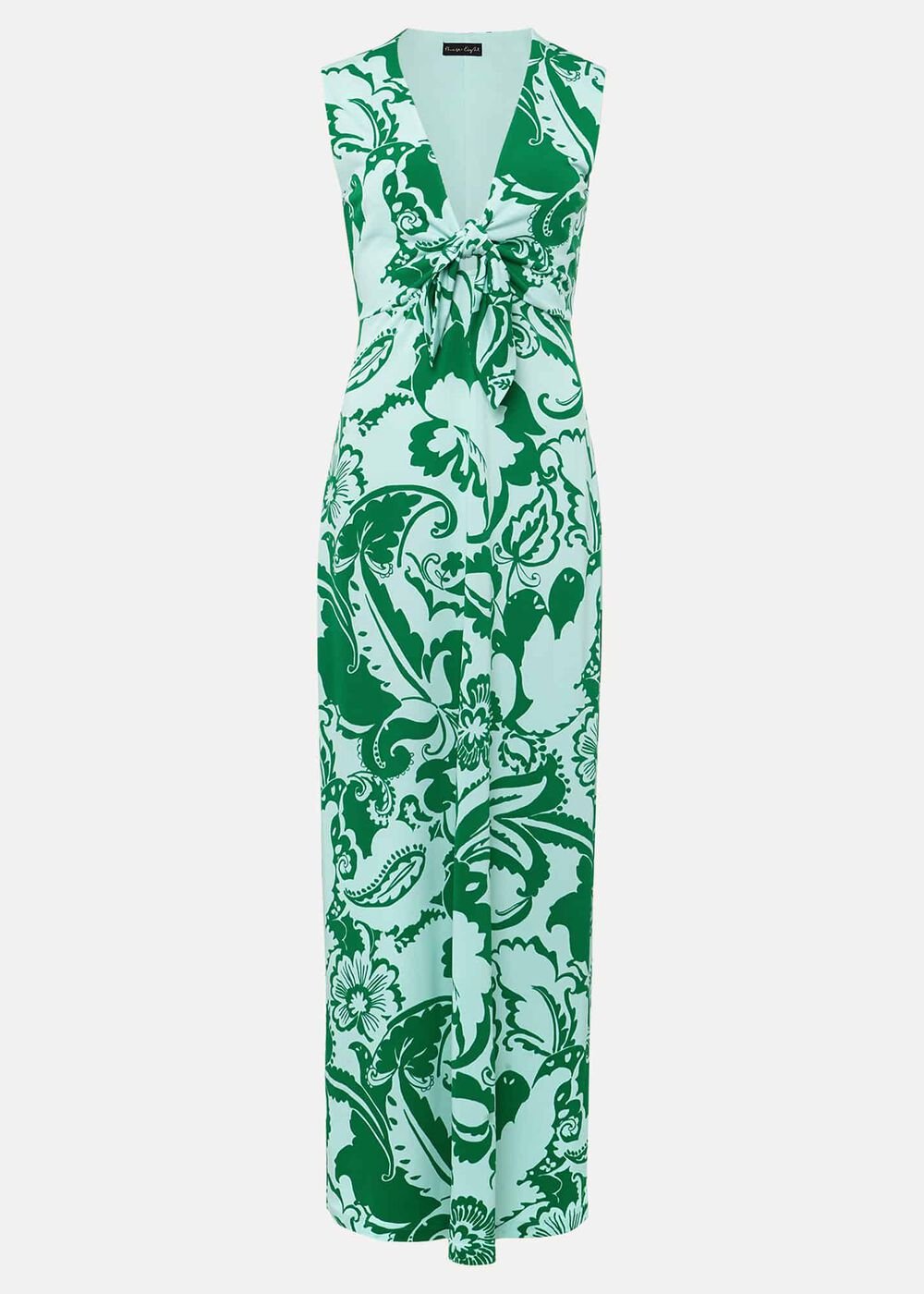 Asiya Paisley Jersey Maxi Dress - Teal