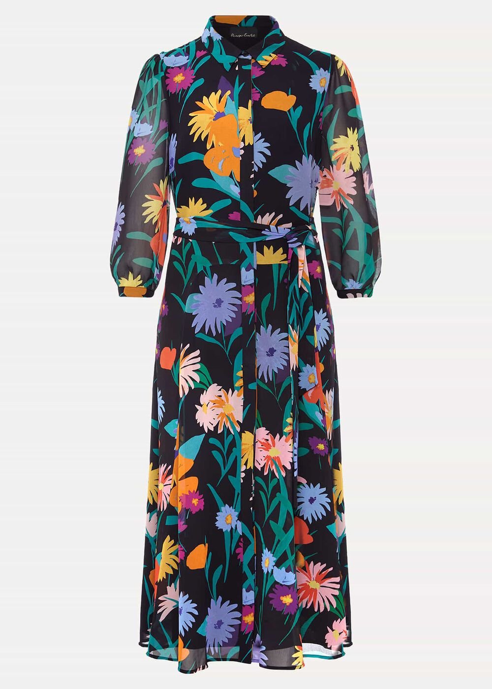 Alta Floral Midaxi Dress - Black/Multi