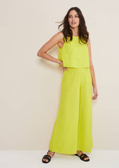 Aubrey Striped Wide Leg Jumpsuit - Lime