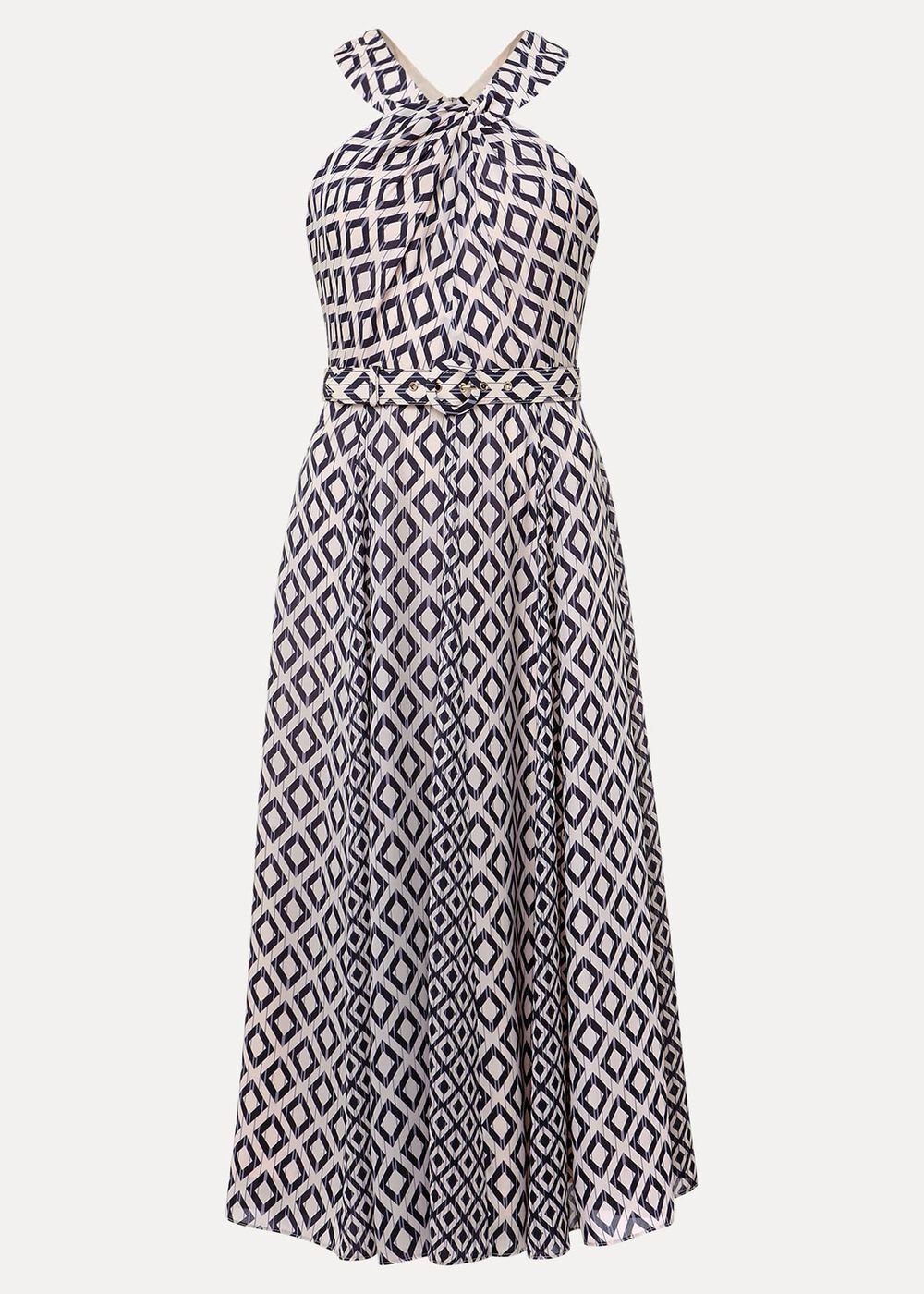 Ember Geo Midi Dress - Smoke/Powder Pink