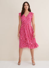 Breesha Floral Midaxi Dress - Pink/Multi