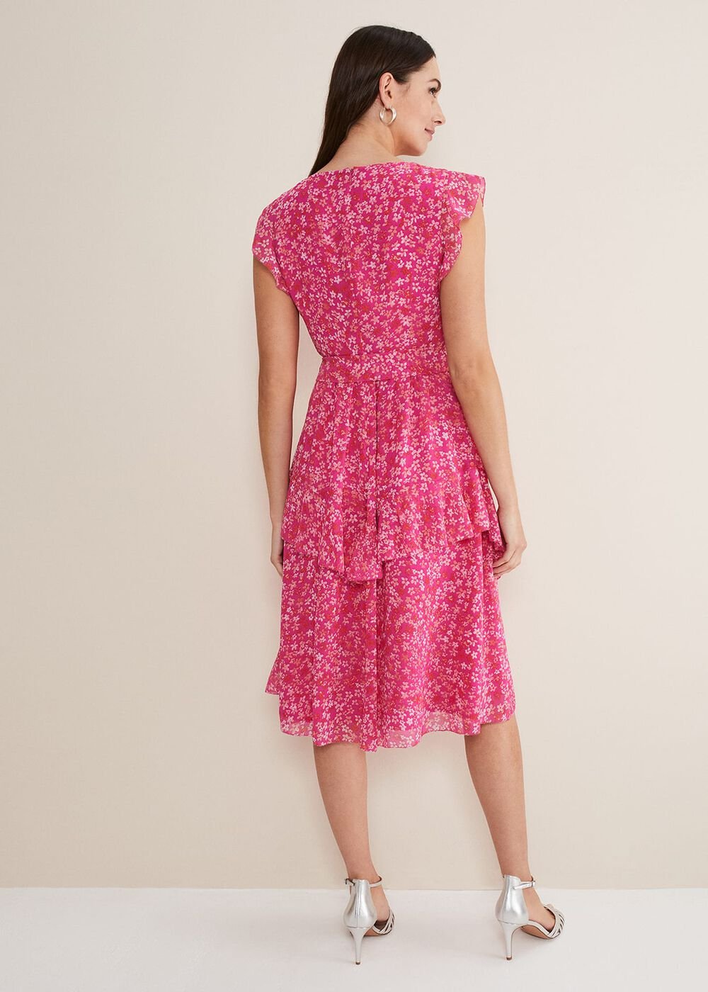 Breesha Floral Midaxi Dress - Pink/Multi