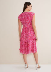Breesha Floral Midaxi Dress - Pink/Multi