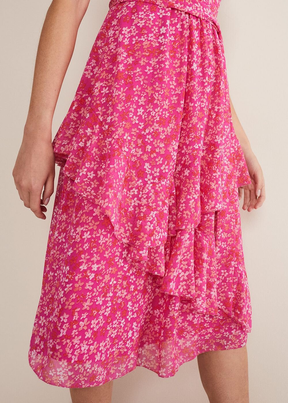Breesha Floral Midaxi Dress - Pink/Multi