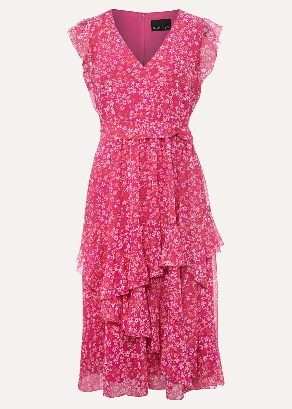 Breesha Floral Midaxi Dress - Pink/Multi