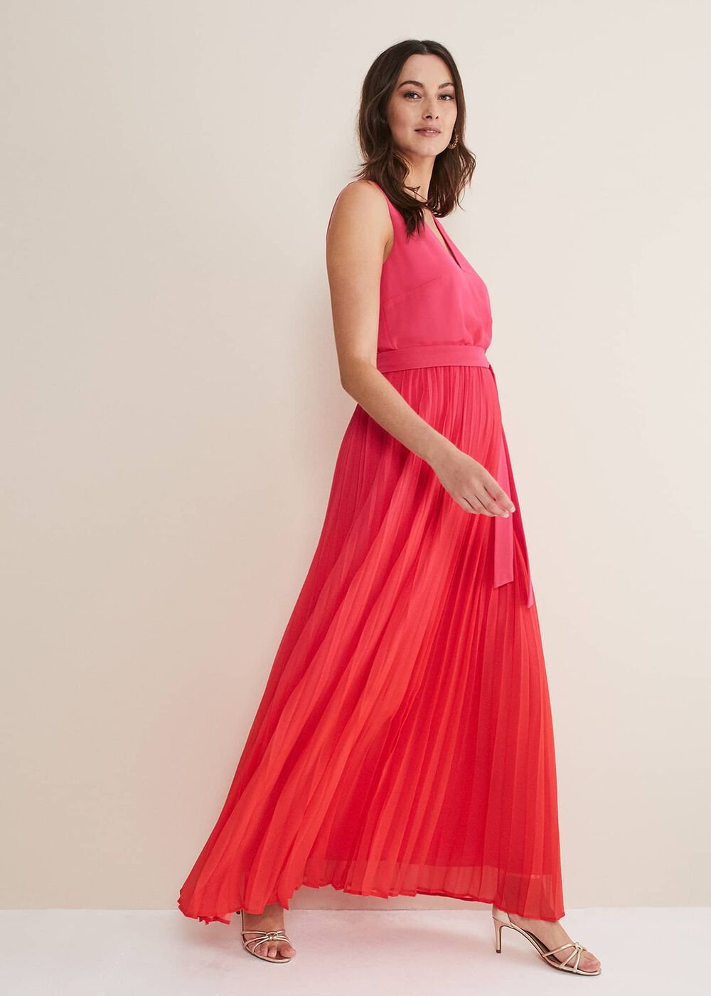 Piper Ombre Maxi Dress - Red/Pink