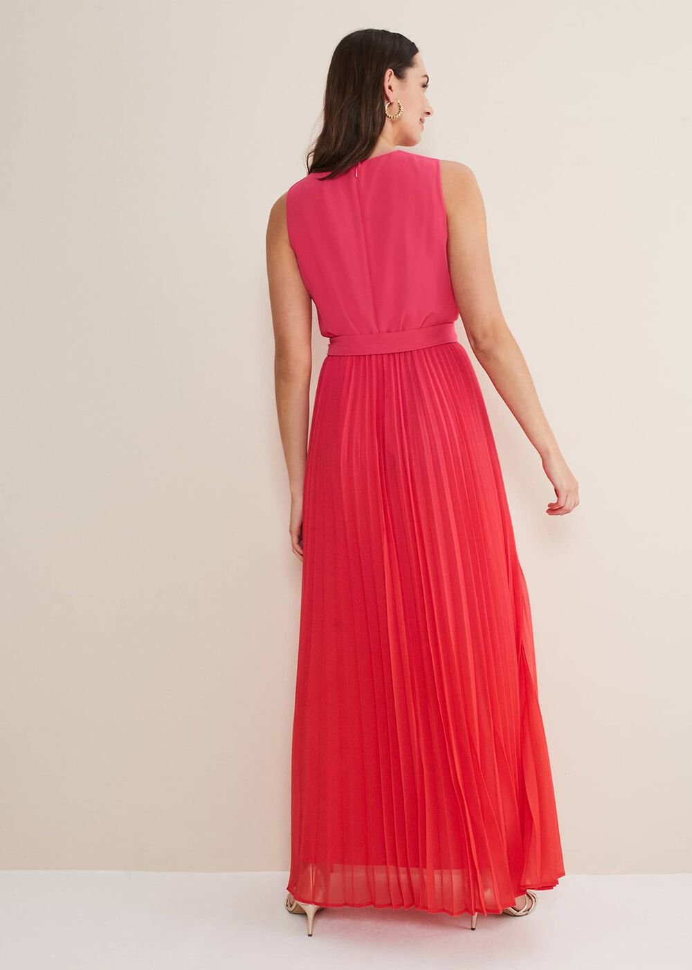 Piper Ombre Maxi Dress - Red/Pink