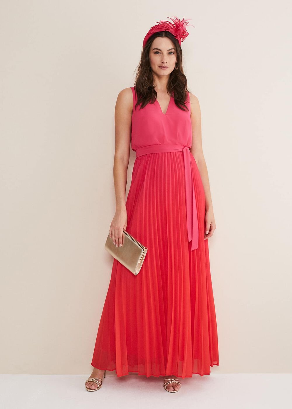 Piper Ombre Maxi Dress - Red/Pink