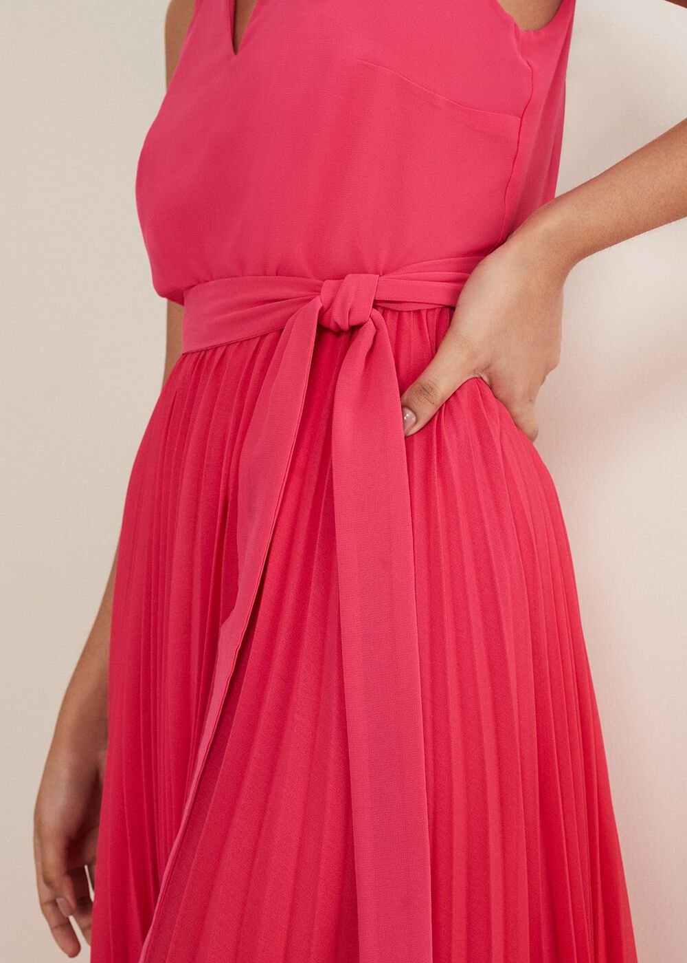 Petite Piper Ombre Maxi Dress - Red/Pink