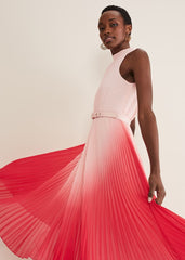 Henrietta Ombre Dress - Pale Pink/Pink