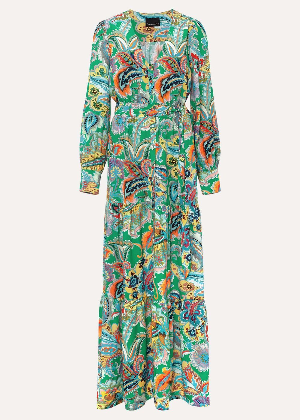 Azalia Paisley Maxi Dress - Green/Multi