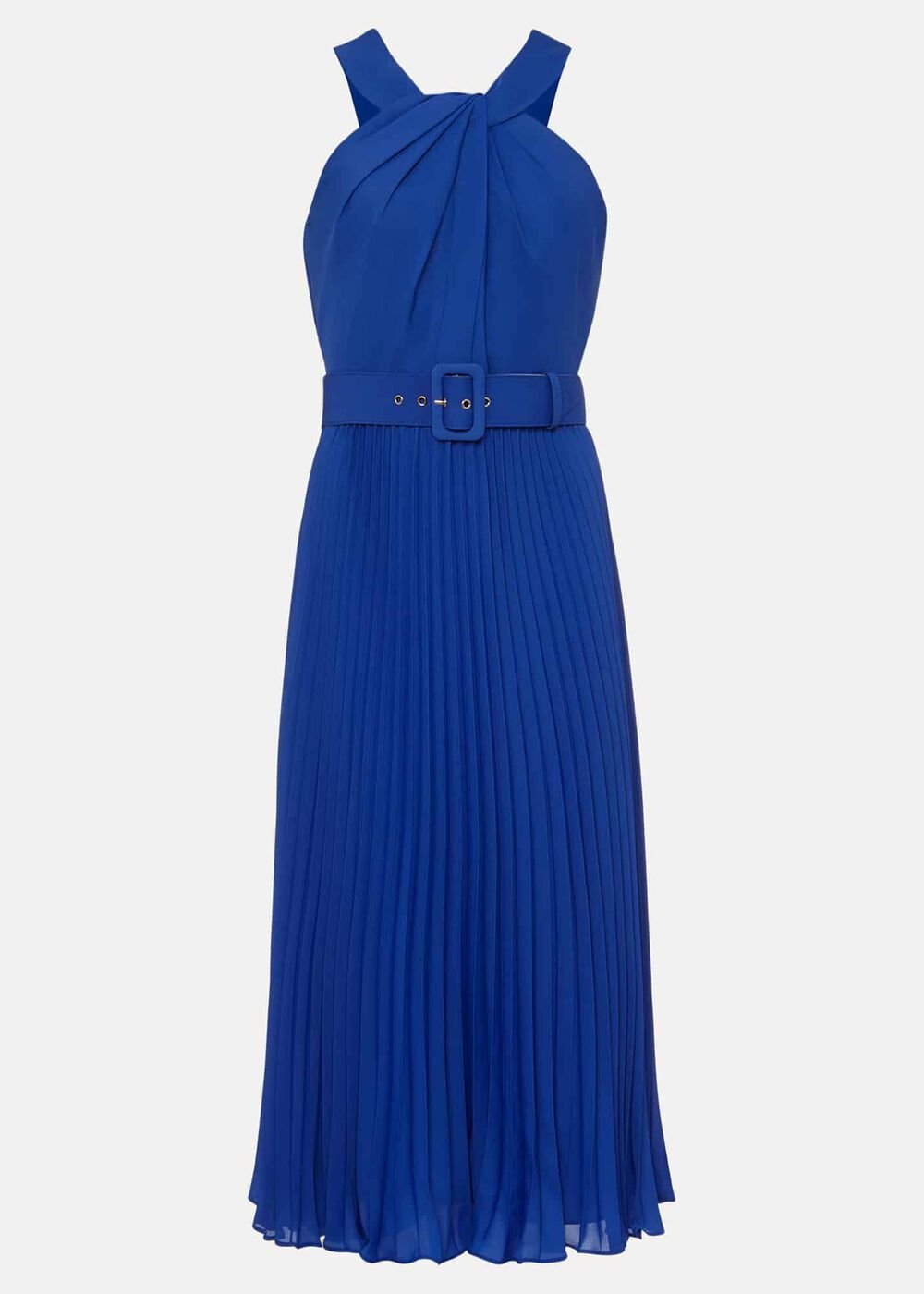 Yas Blue Halterneck Midi Dress - Azure Blue