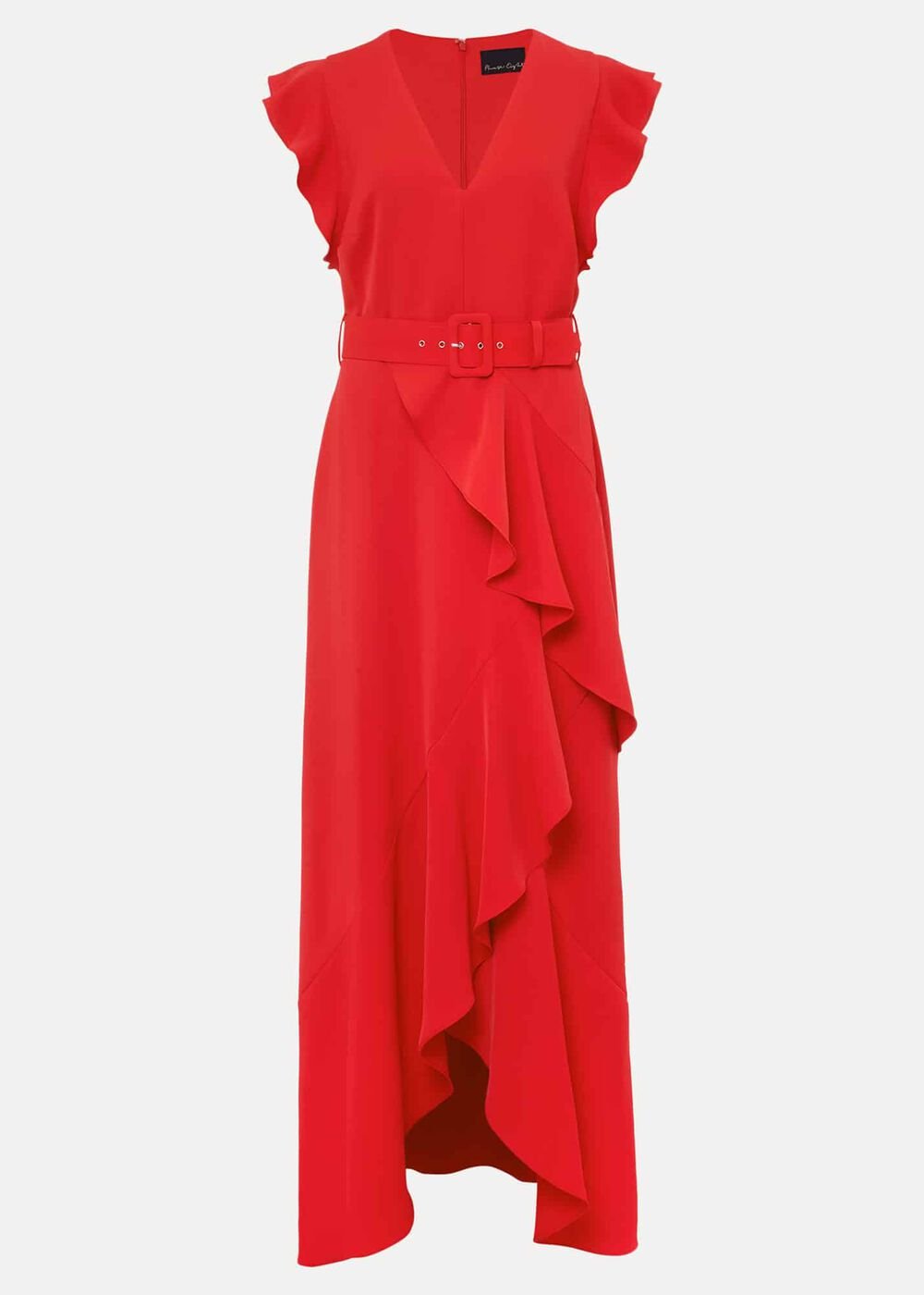 Phoebe Frill Maxi Dress - Fire