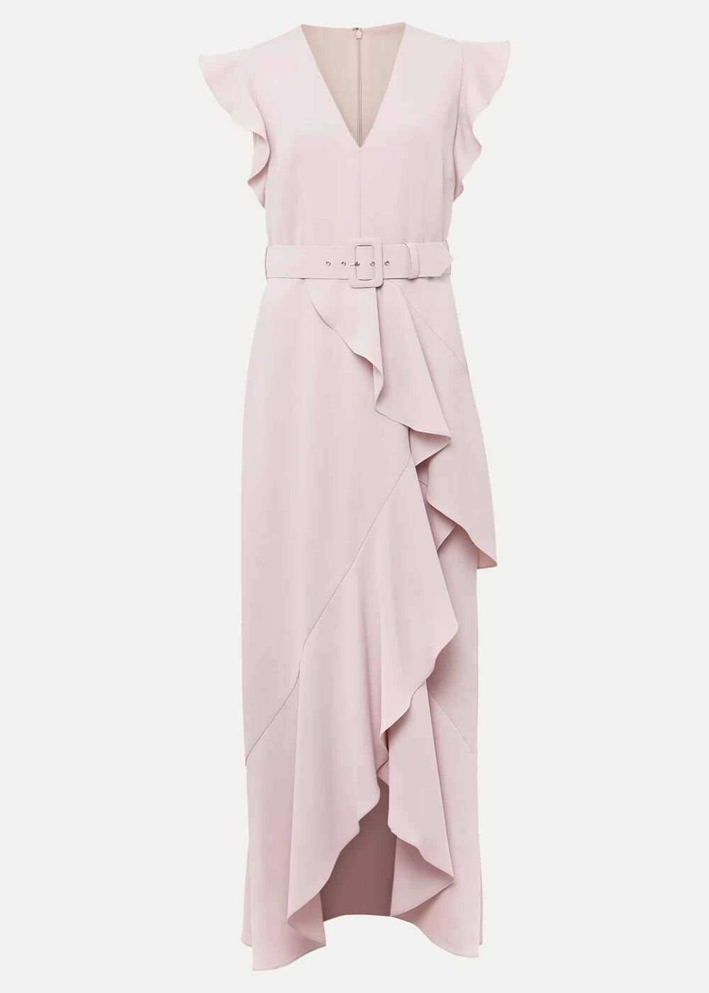 Phoebe Frill Maxi Dress - Powder Pink