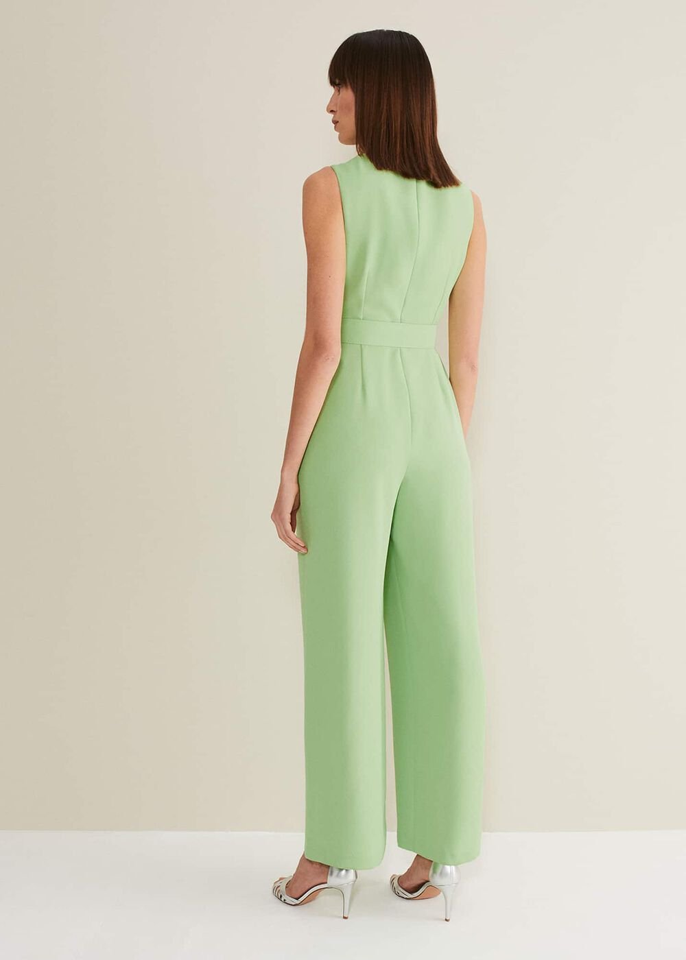 Lissia Green Wide Leg Jumpsuit - Apple Green