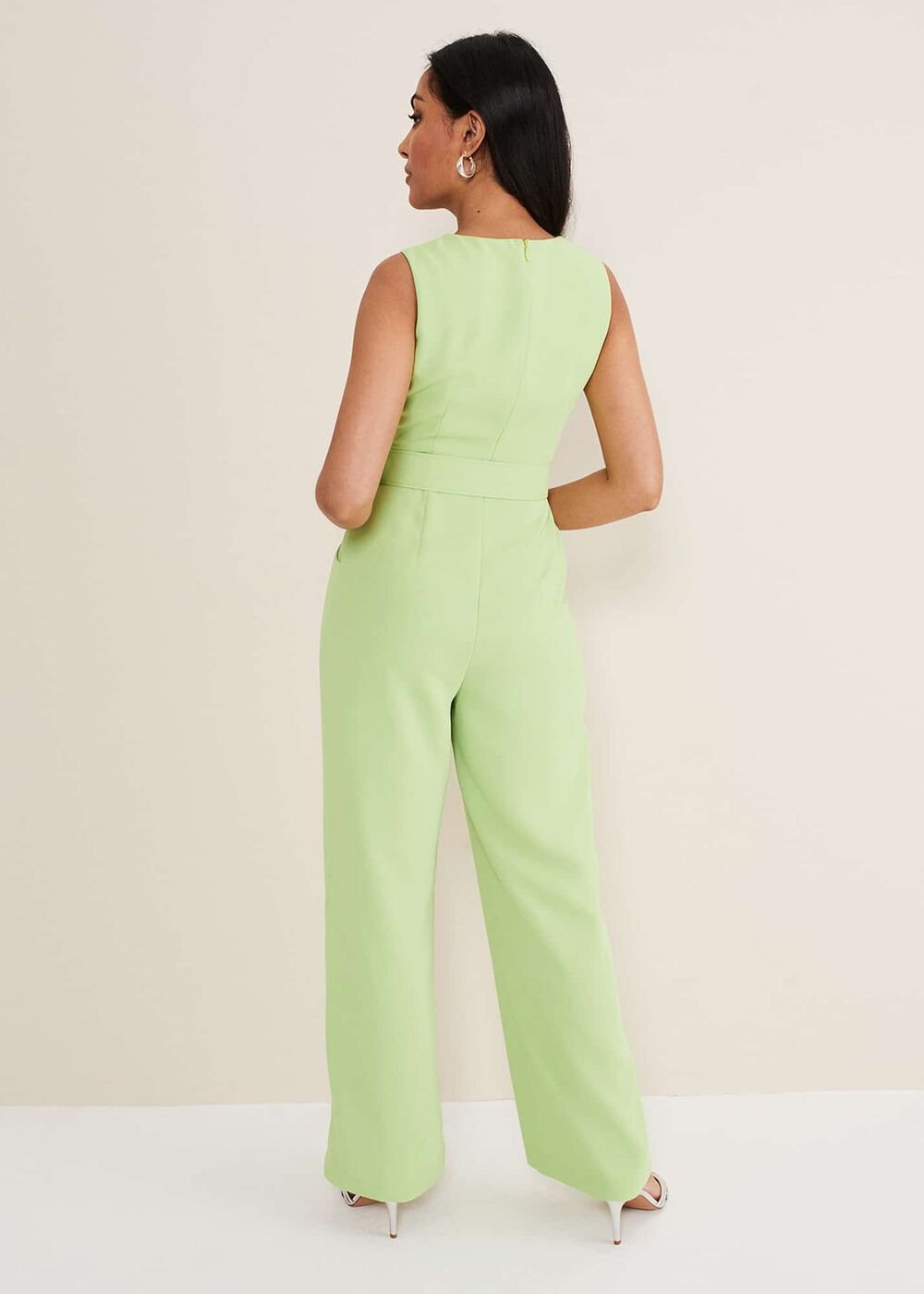 Petite Lissia Green Wide Leg Jumpsuit - Apple Green