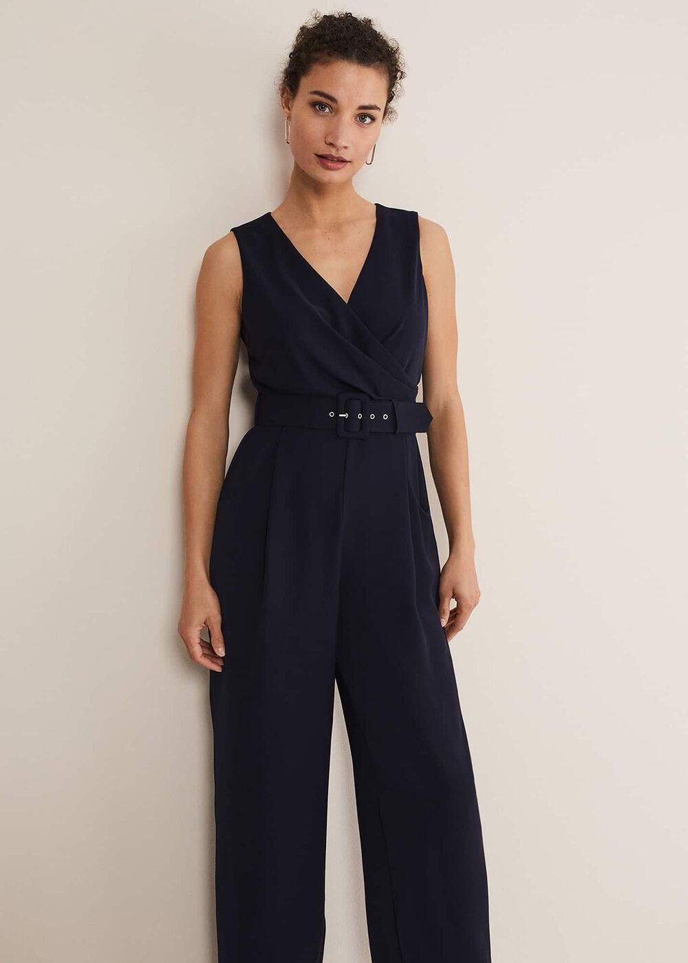 Lissia Navy Wide Leg Jumpsuit - Navy