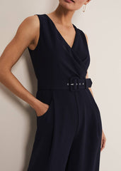 Lissia Navy Wide Leg Jumpsuit - Navy