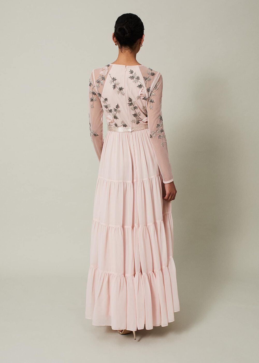 Florence Beaded Maxi Dress - Antique Rose
