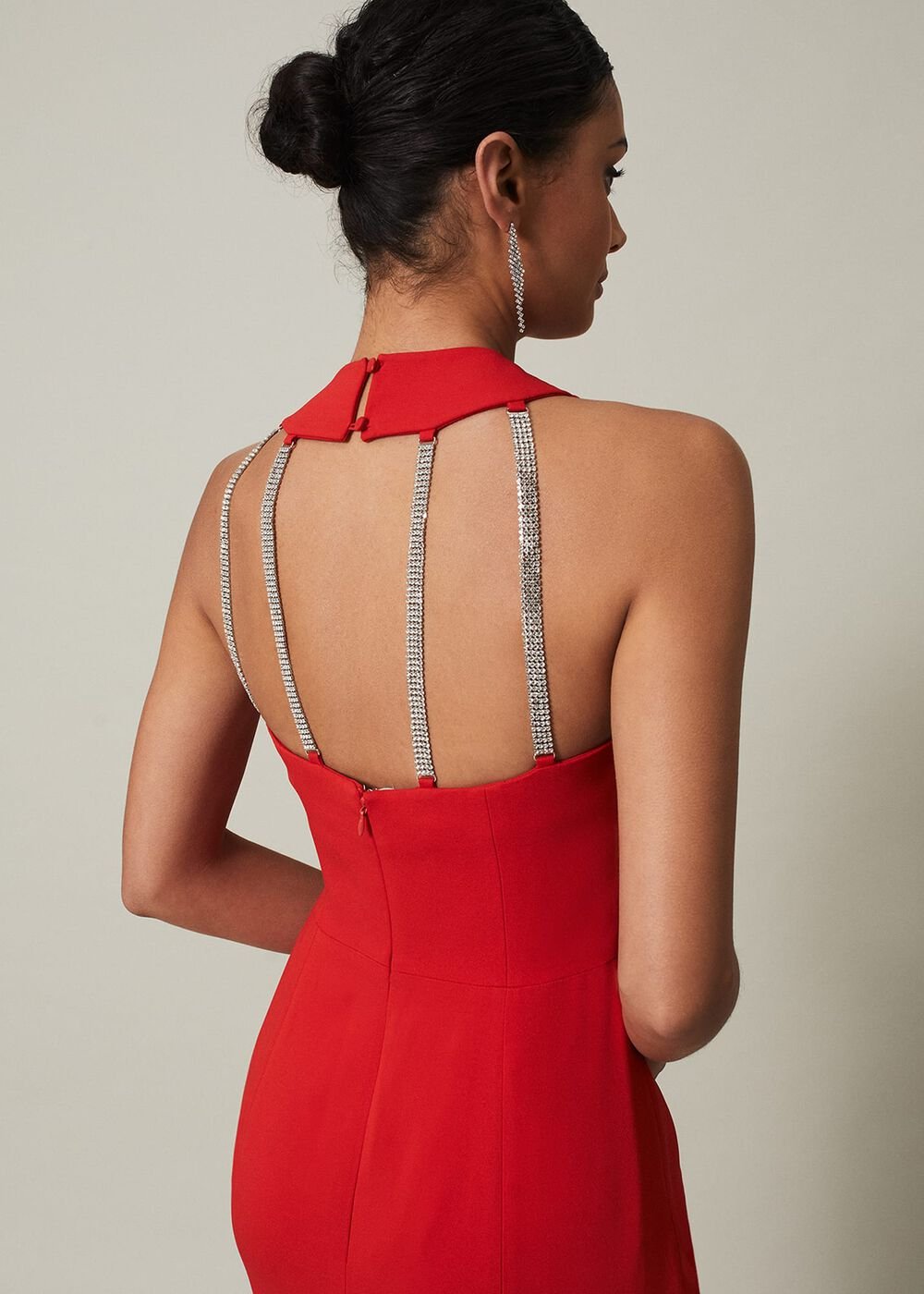 Pamela Ruffled Maxi Dress - Red