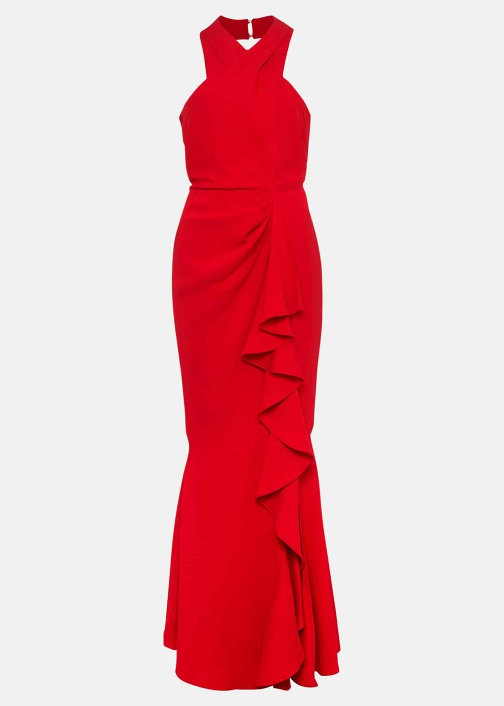 Pamela Ruffled Maxi Dress - Red