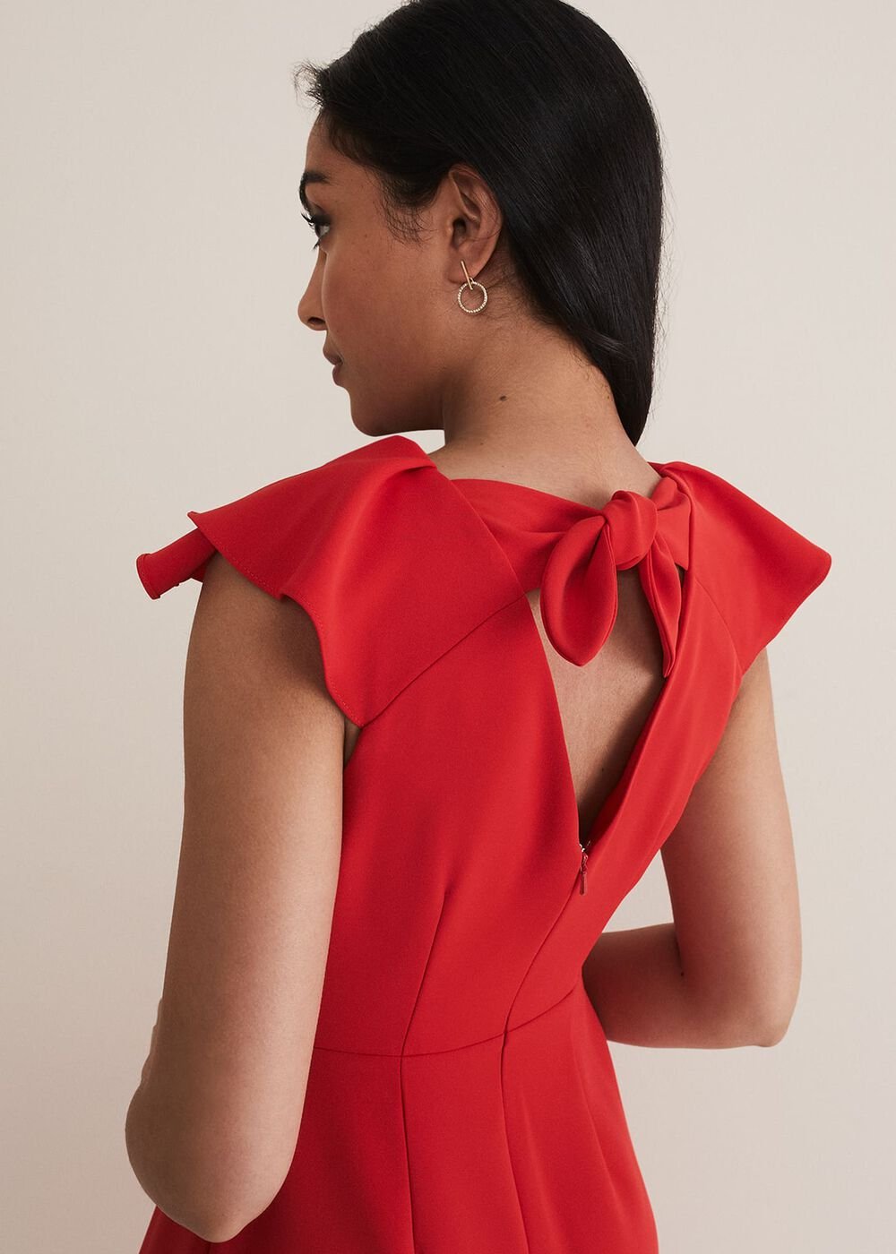 Petite Nicky Ruffle Jumpsuit - Fire