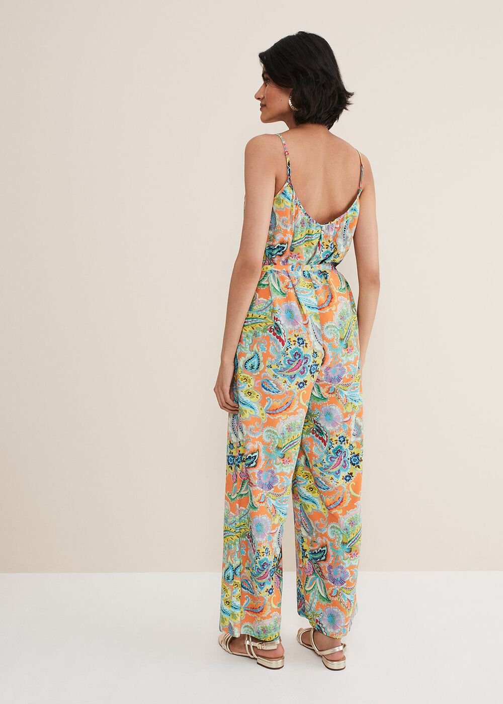 Lou Printed Paisley Boilersuit - Multi-Coloured