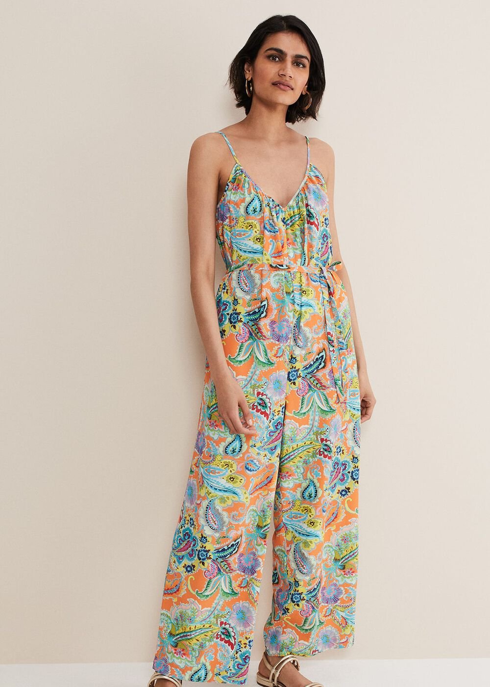 Lou Printed Paisley Boilersuit - Multi-Coloured