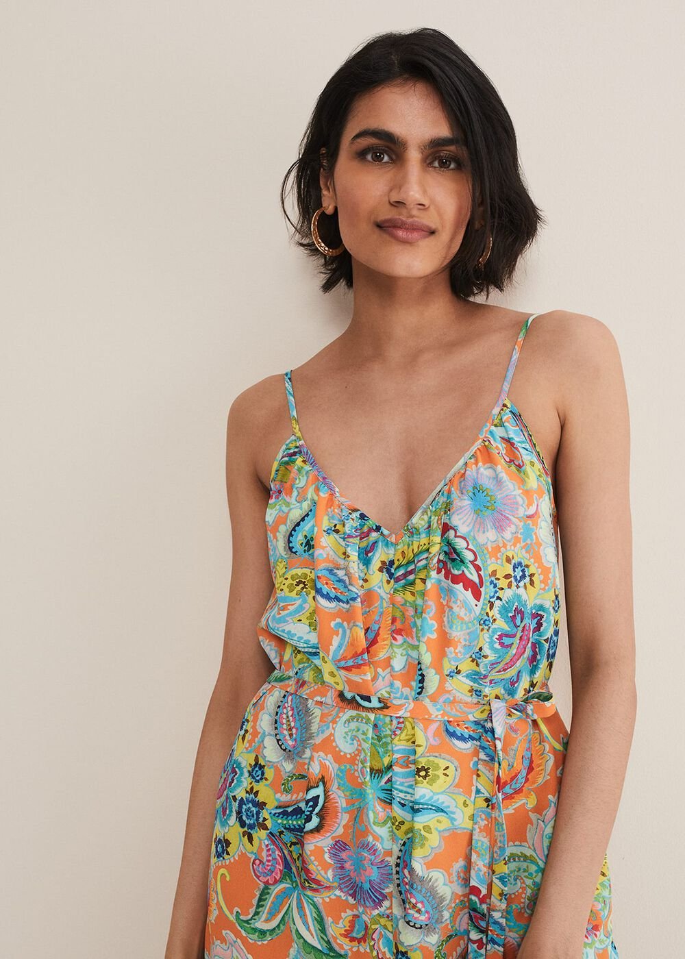 Lou Printed Paisley Boilersuit - Multi-Coloured
