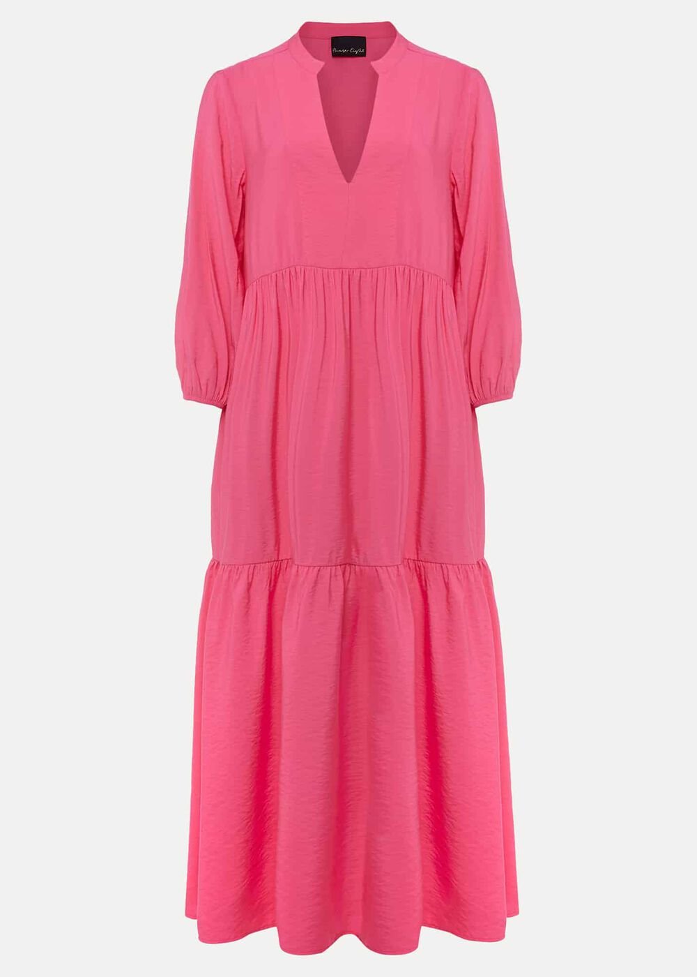 Jayde Tiered Midaxi Dress - Pink