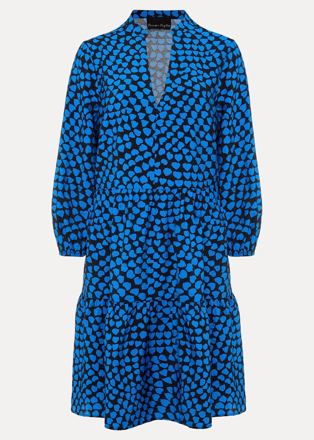 Kesia Hearts Swing Dress - Bright Blue