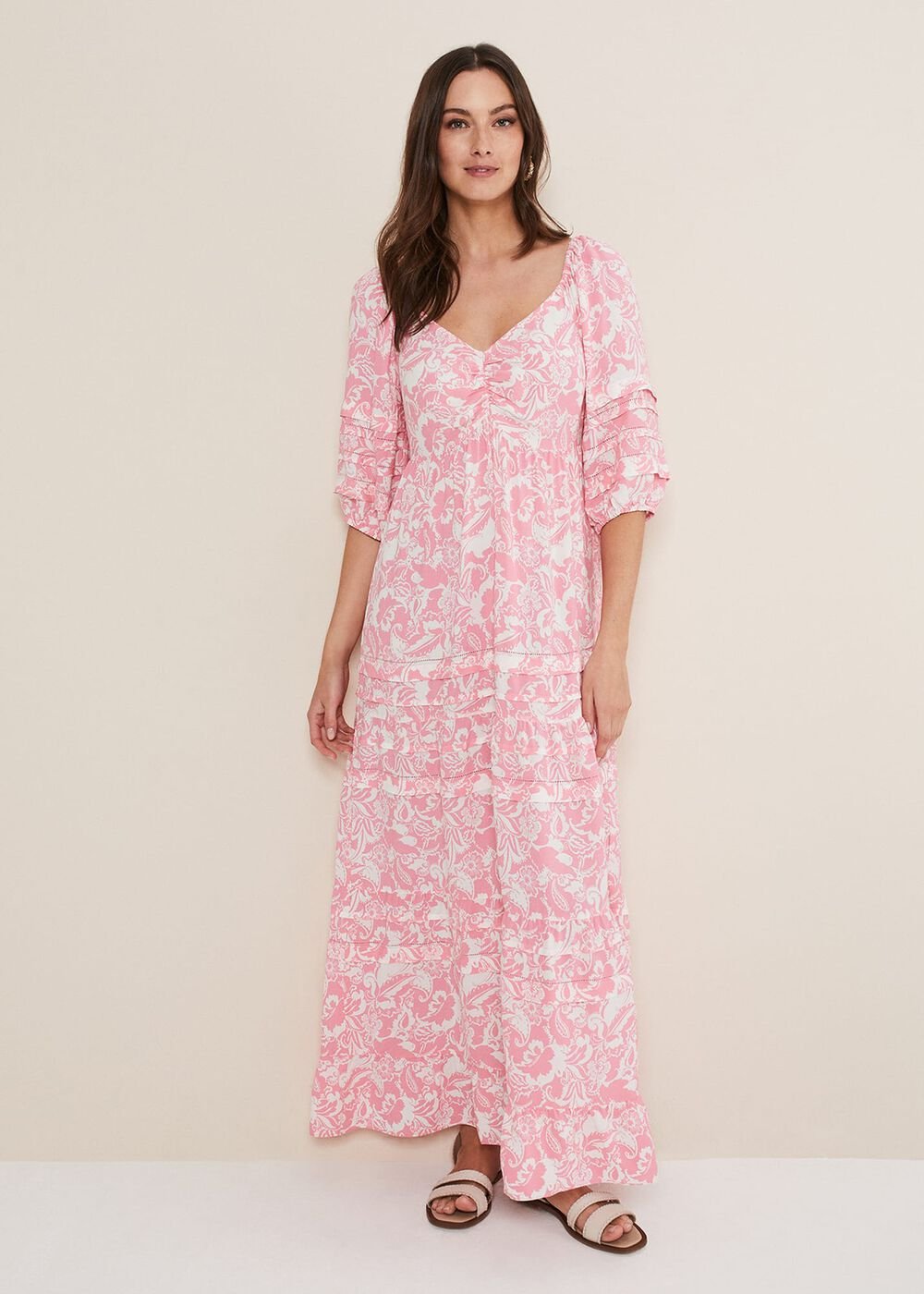 Damyana Midi Dress - Pink