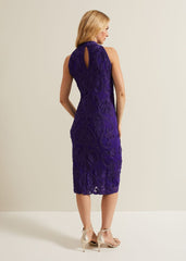 Andrea Tapework Dress - Violet