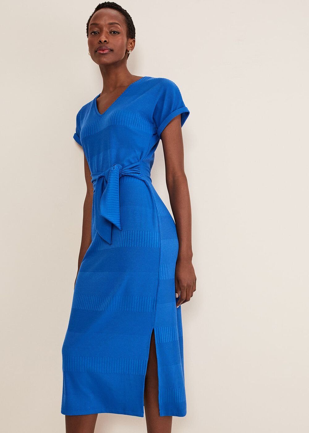 Yazmina Jersey Midi Dress - Blue