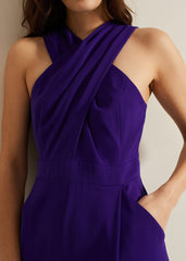 Giorgia Cross Neck Jumpsuit - Violet