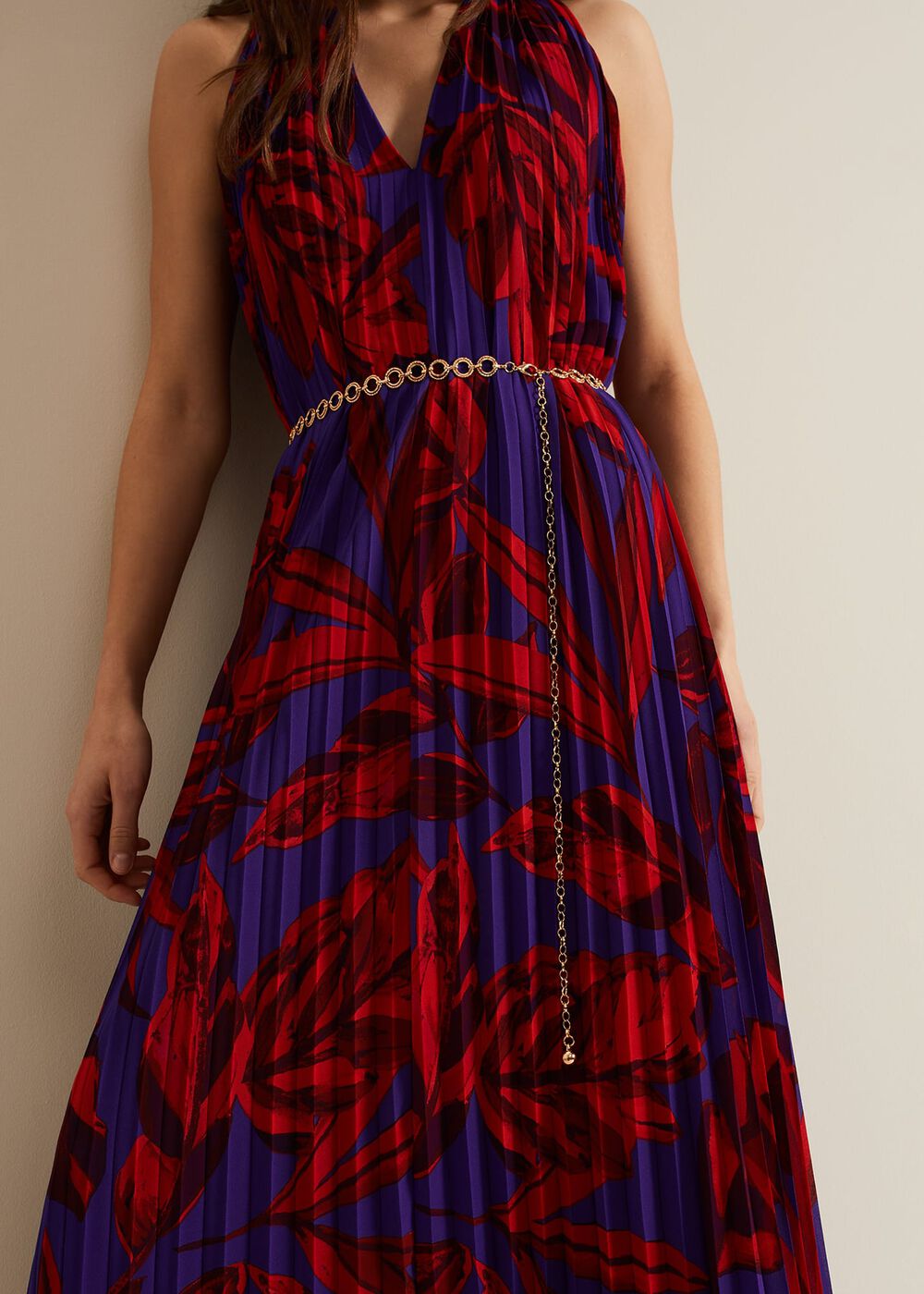 Adelaide Pleated Midaxi Dress - Violet